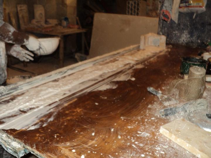 Running a cornice profile on the bench